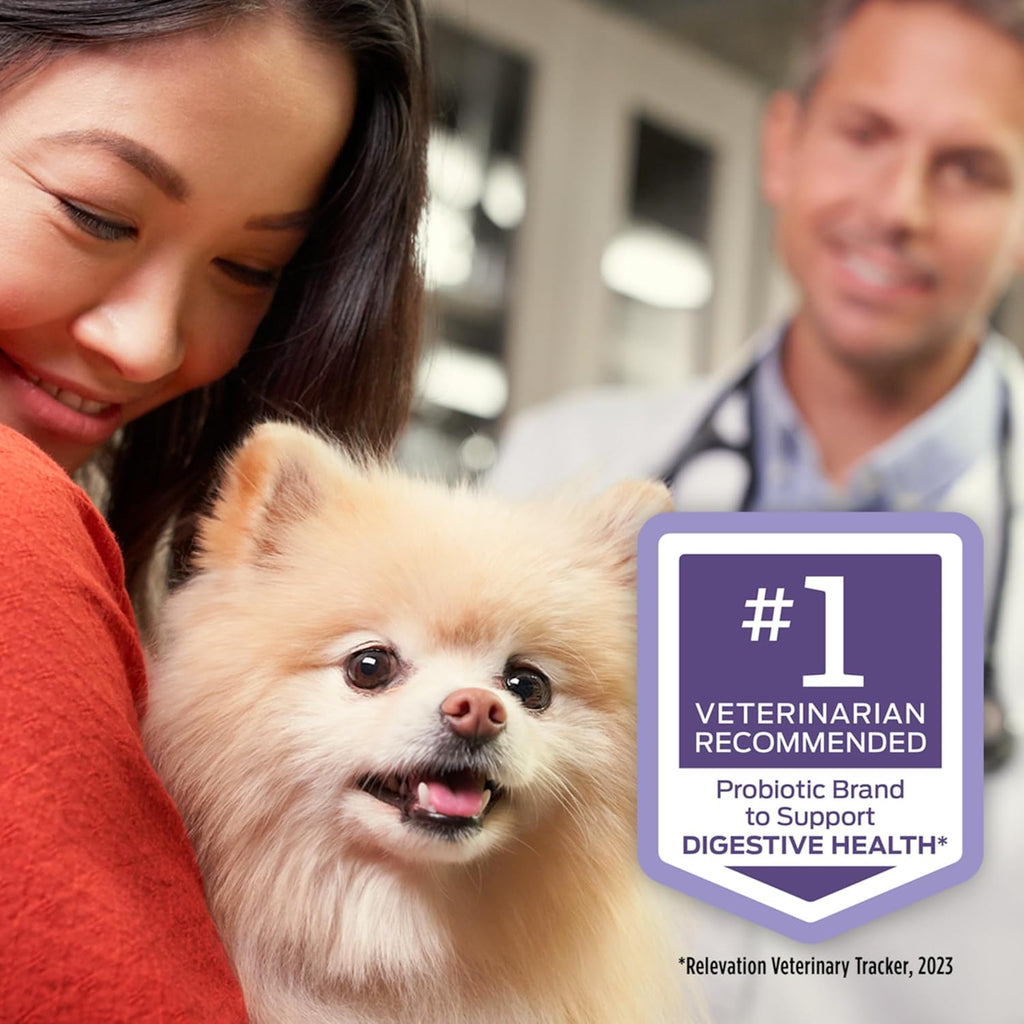 Purina Pro Plan Veterinary Supplements Fortiflora Daily Probiotics for Dogs, Helps Digestive Gut Health and Diarrhea - 30 Ct. Box