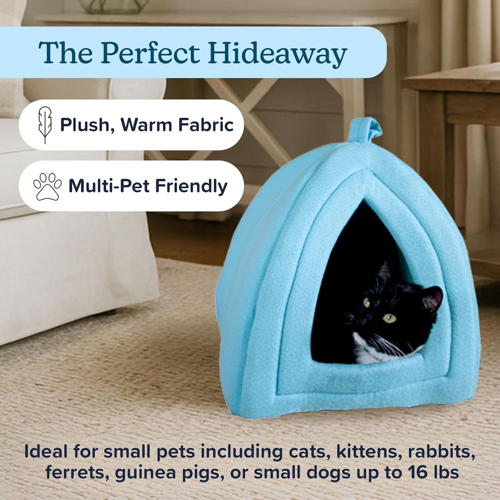 Cat House - Indoor Cat Bed with Removable Foam Cushion - Pet Tent for Kittens, Rabbits, Guinea Pigs, and Other Small Animals by