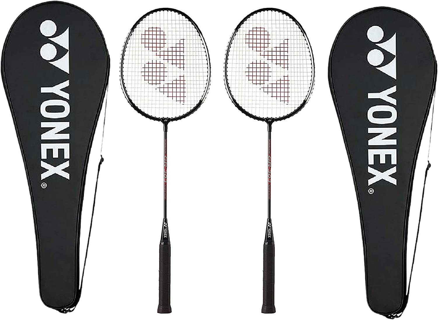 GR 303 Combo Badminton Racquet with Full Cover, Set of 2