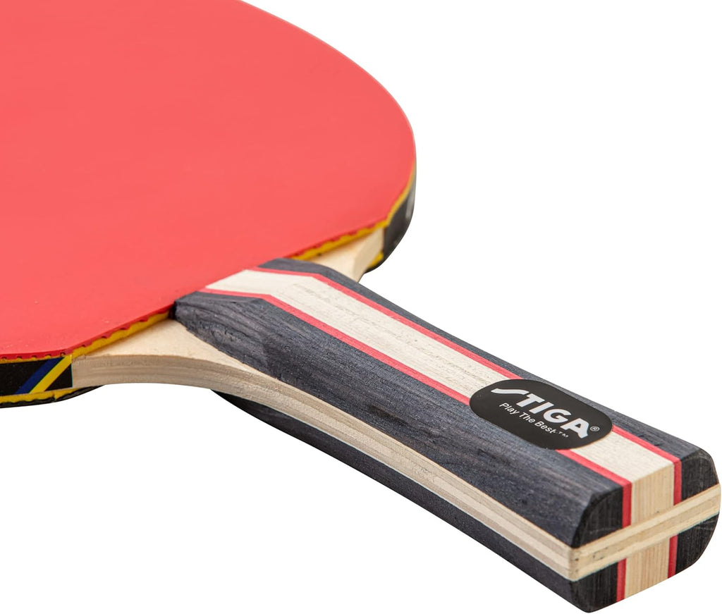 Performance 2 or 4 Player Table Tennis Set – USATT Approved Rackets and 3-Star Balls – 5-Ply Blade & Flared Handle – Perfect for Skill Development