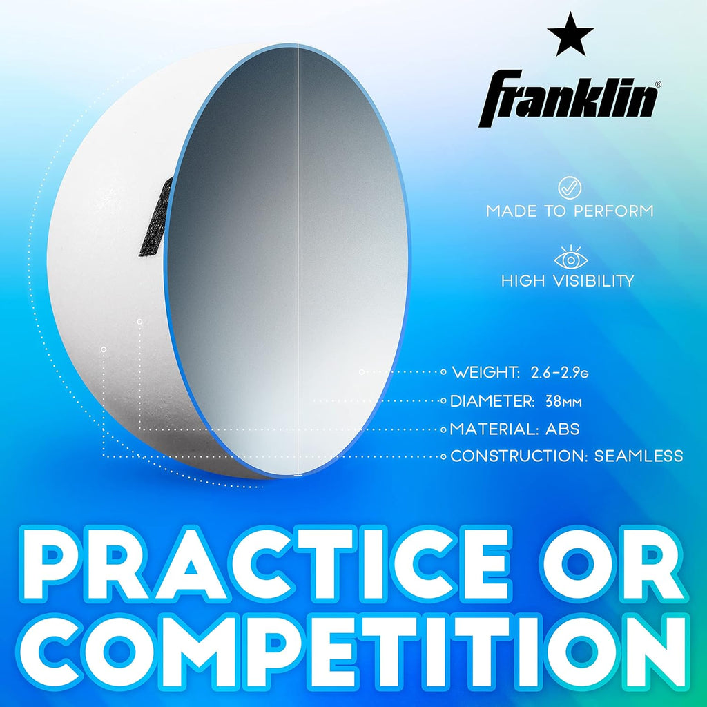 Franklin Sports Table Tennis to Go Portable Ping Pong Set - Table Top Ping Pong Net + (2) Paddles - Ping Pong Balls Included - 2 Players | Portable, Table Top, Ping Pong Net, (2) Paddles