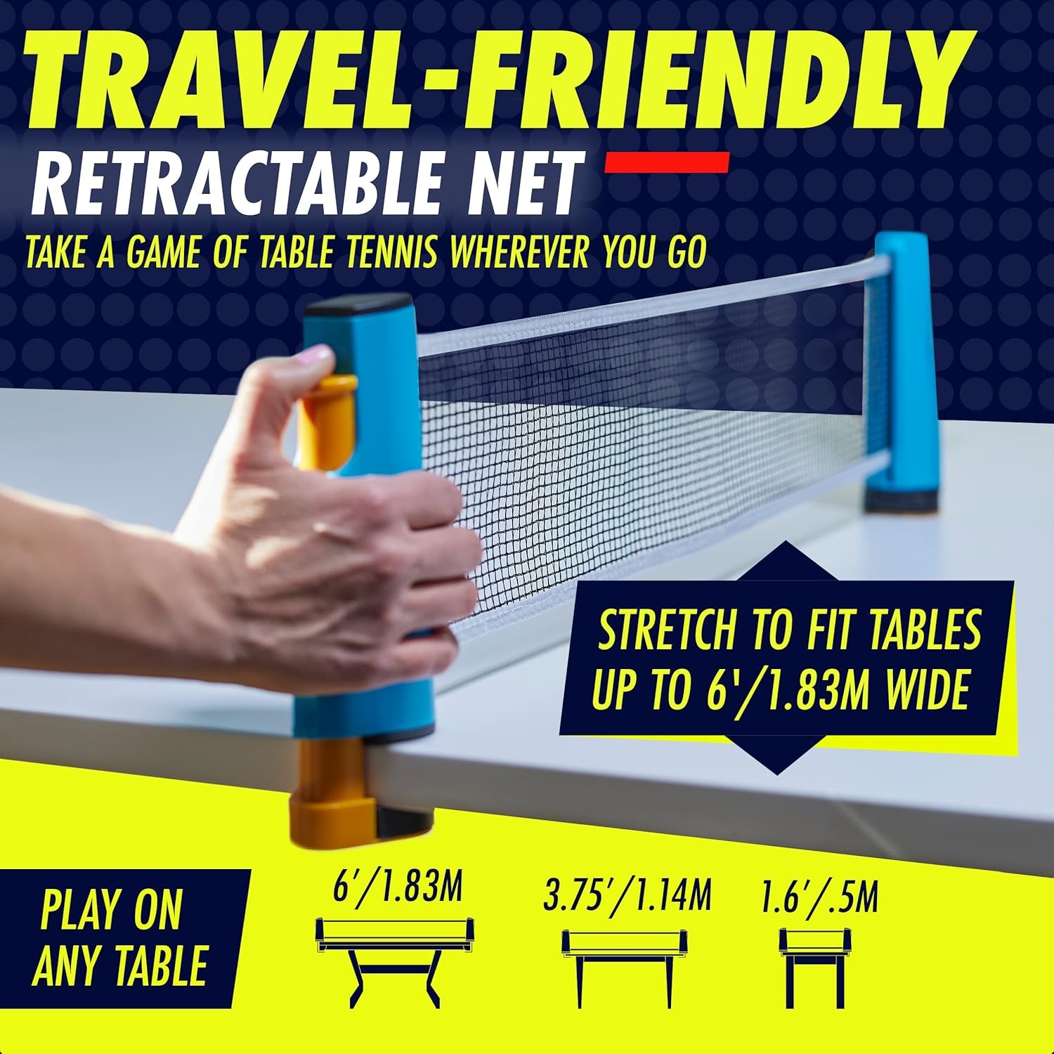 Professional Ping Pong Paddle Sets - 2 Player or 4 Player Table Tennis Paddles, Retractable Net, Pingpong Balls and Carry Bag Storage Case - Table Tennis Equipment & Ping Pong Accessories