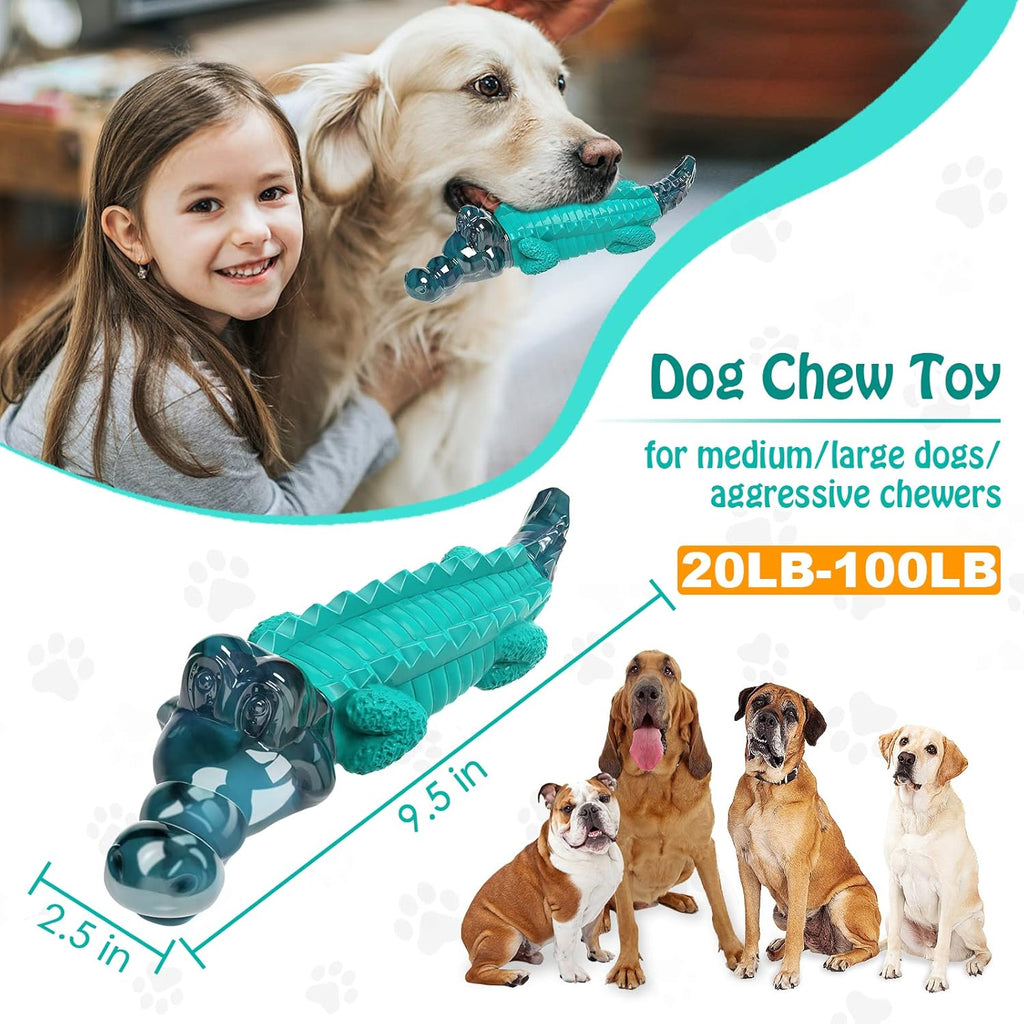 Dog Toys for Aggressive Chewers - Tough, Indestructible Dog Chew Toys for Large, Medium, Small Breed Dogs to Keep Them Busy