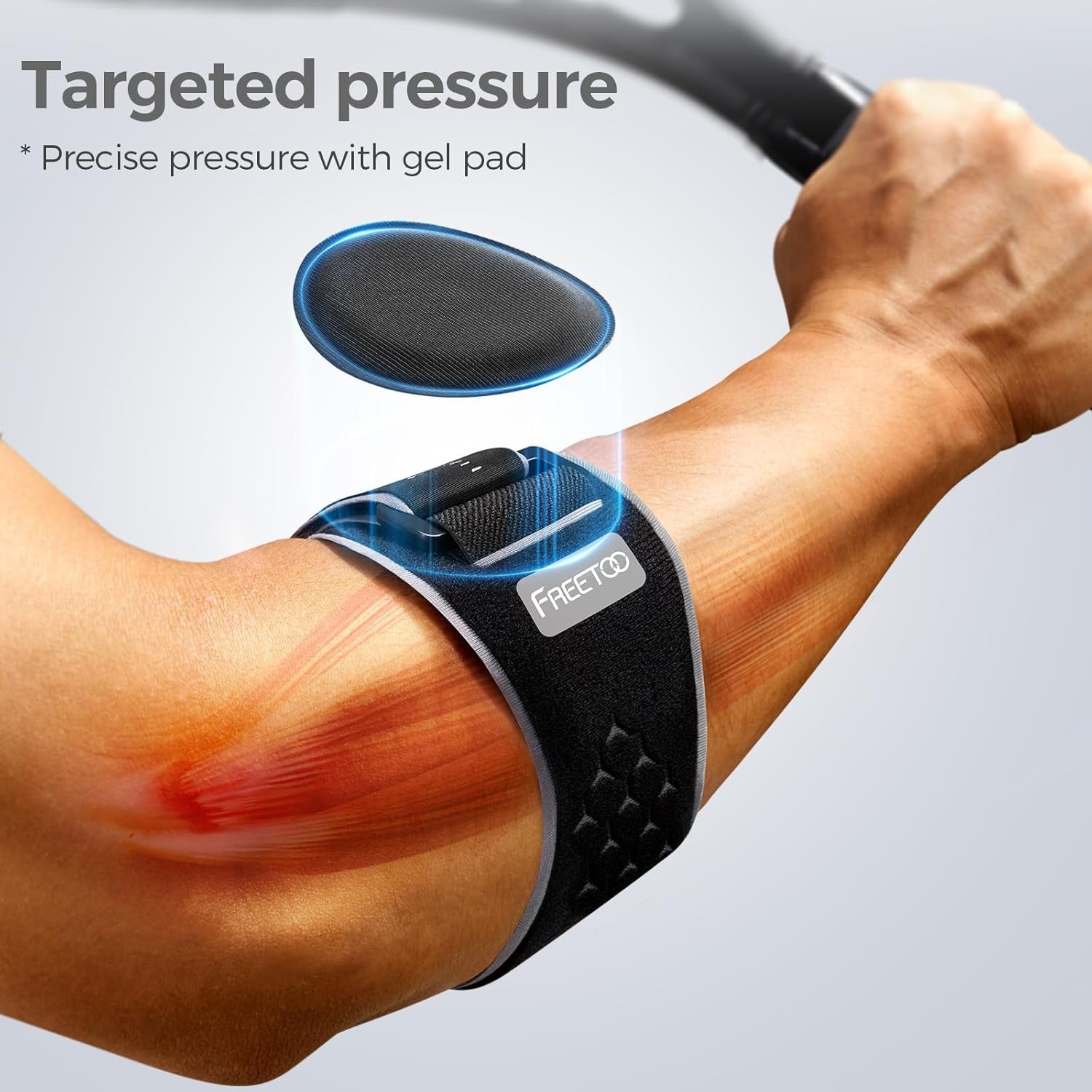 Tennis Elbow Brace for Men Women for Tendonitis, Tennis Elbow Strap with Gel Pad, Golfers Elbow Brace for Men for Tennis & Golfers Elbow,Lateral Medial Epicondylitis. Fits Forearm 7.1''-11''