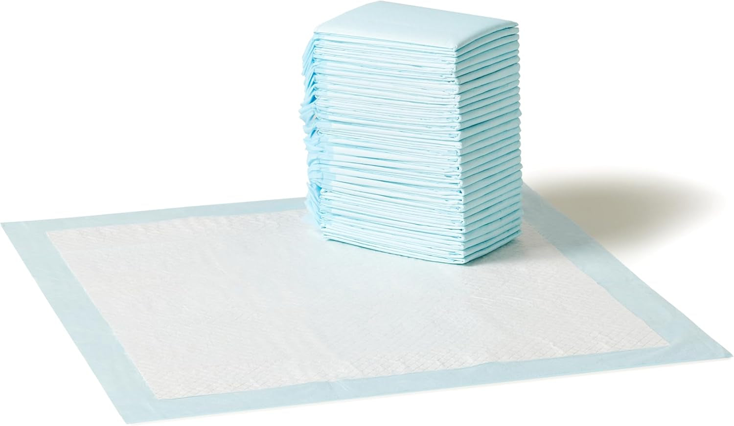 Scented Dog and Puppy Pee Pads, 5-Layer Leak-Proof Super Absorbent, Quick-Dry Surface for Potty Training, Regular Size 22 X 22 Inches, Blue & White, 30 Count