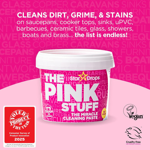 - the Pink Stuff - Miracle Cleaning Ultimate Bundle – Paste, Multi-Purpose Spray, Bathroom Foam Spray, and Cream Cleaner – Ideal for Kitchens, Bathrooms, Outdoors, and More