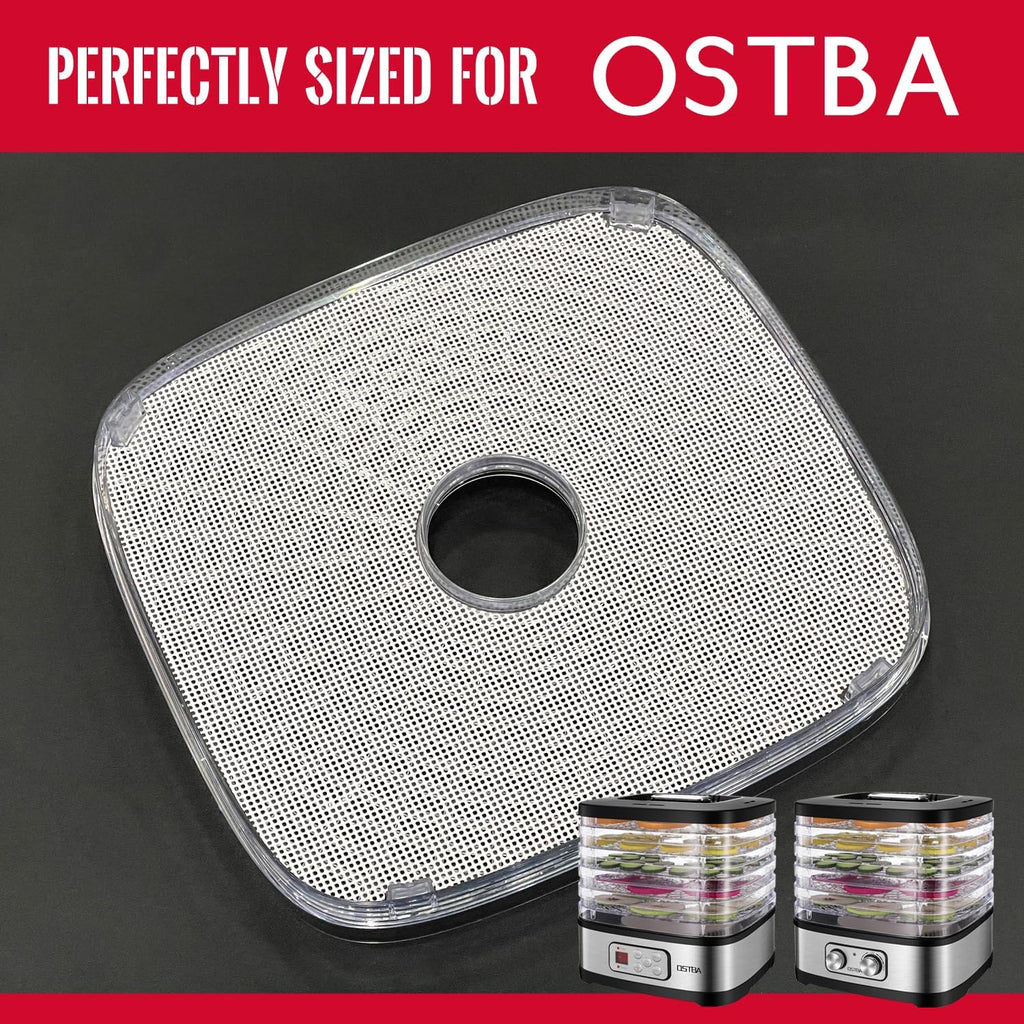Silicone Dehydrator Sheets for OSTBA Food Dehydrator, Non-Stick BPA Free, Pack of 5 (Premium Reusable Food Dehydrator Mesh Mats)
