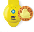 & PEEPS® Mini Waffle Maker- Mini Machine for Creative Homemade Treats - Nonstick Iron with Unique Print Design - Stylish Waffle Machine - Yellow Chick