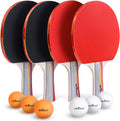 Table Tennis Set - Ping Pong Paddles and Balls for Professional and Recreational Play - Durable Design for Tournaments and Home Games - Portable for Family Fun and Practice