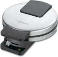 Waffle Maker, 1250W round Classic Waffle Iron, 5-Setting Adjustable Browning Control, WMR-CANAS, Brushed Stainless