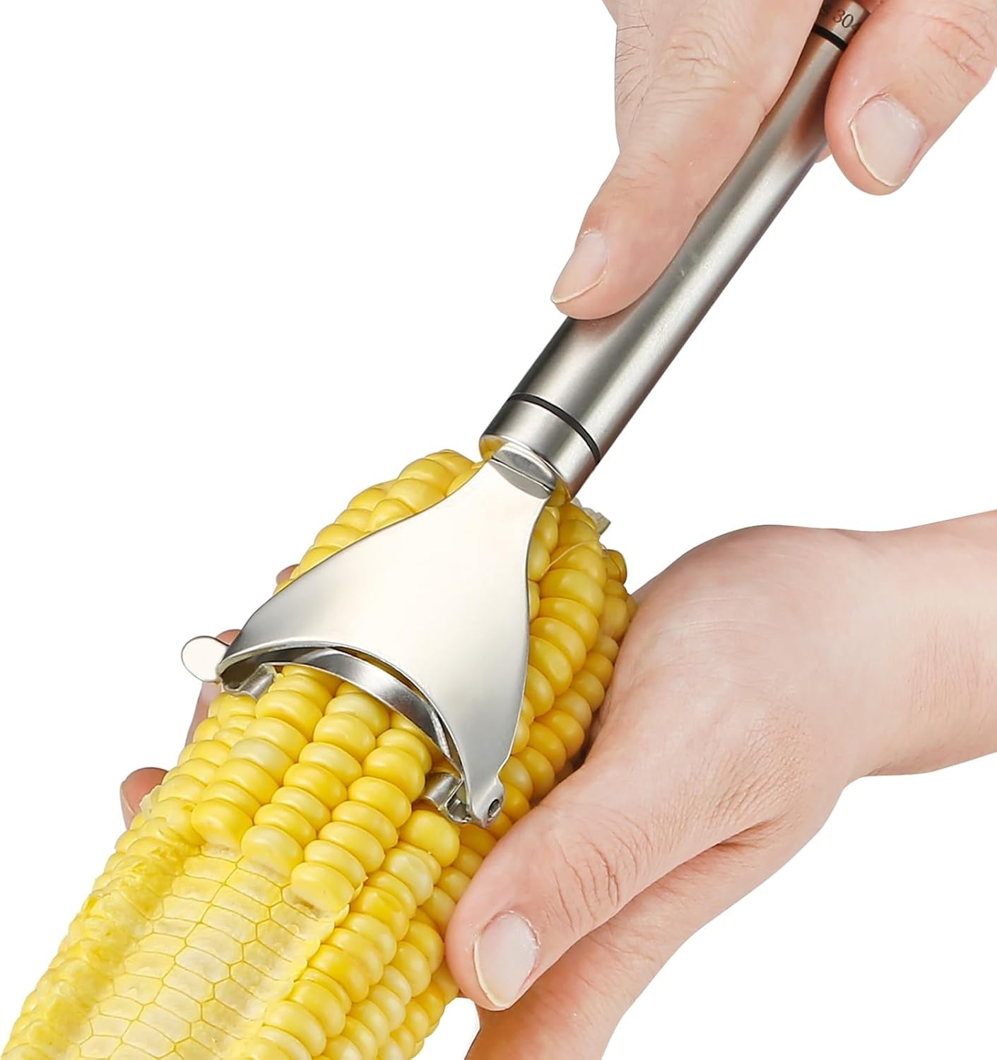 Corn Peeler Stainless Stee Corn Cob Stripper Tool Corn Thresher from the Cob, Removes Corn Kernels from Corn Cobs in Seconds, Kitchen Gadget