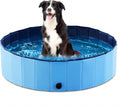 Foldable Dog Pet Bath Pool Collapsible Dog Pet Pool Bathing Tub Kiddie Pool Doggie Wading Pool for Puppy Small Medium Large Dogs Cats and Kids 39.5" Blue