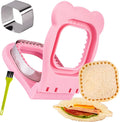 Uncrustables Sandwich Maker Sealer Cutter, Crustless Sandwich Cutter, PB&J Uncrustable Maker - Color Pink, Square Shape