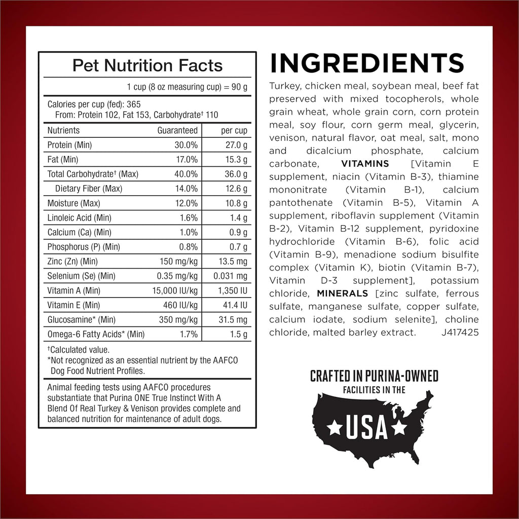 True Instinct with a Blend of Real Turkey and Venison Dry Dog Food - 7.4 Lb. Bag