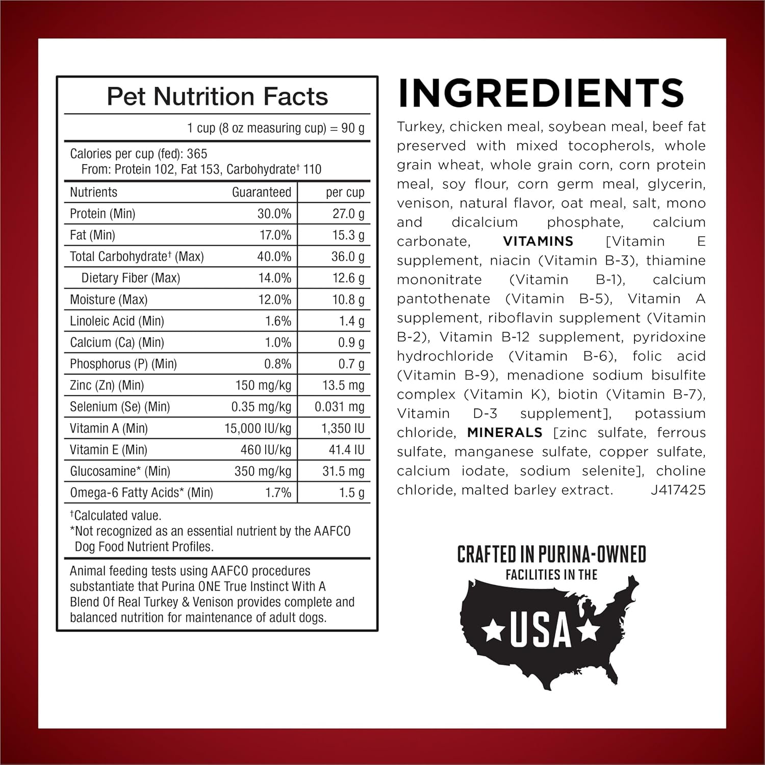 True Instinct with a Blend of Real Turkey and Venison Dry Dog Food - 7.4 Lb. Bag