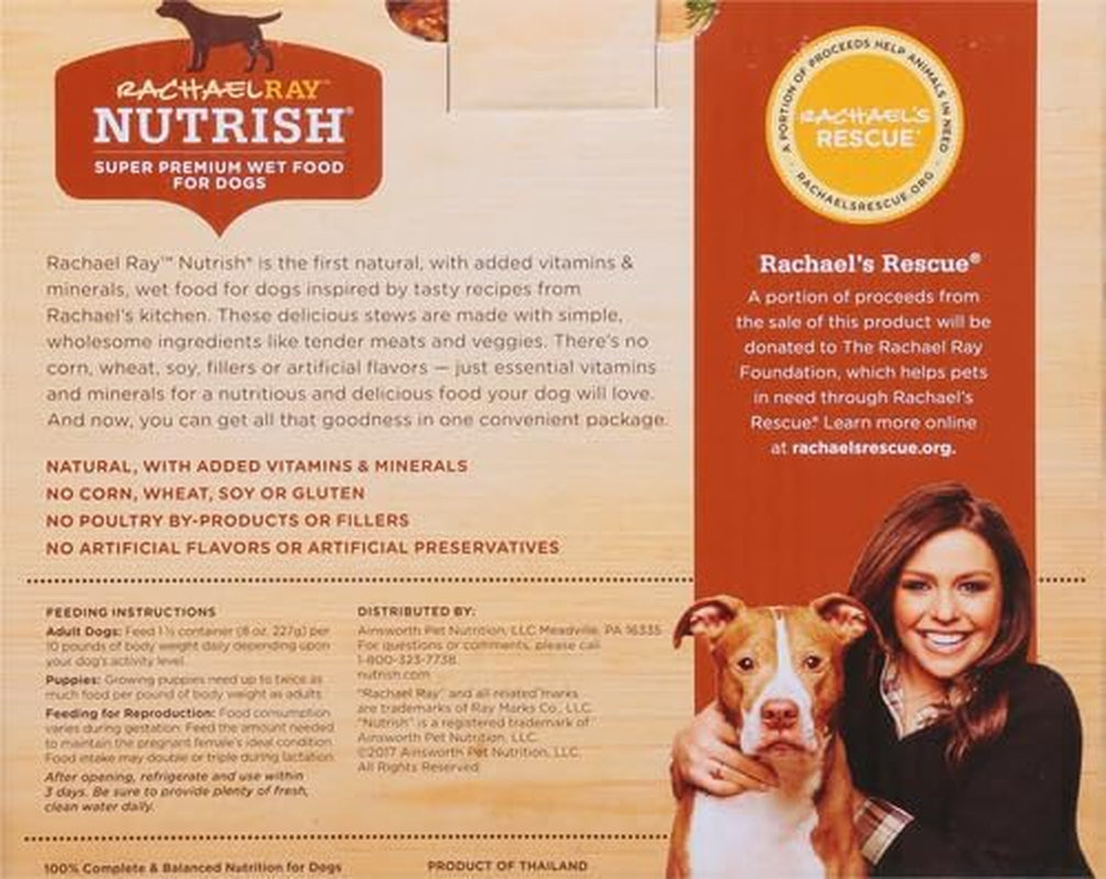 Rachael Ray Premium Natural Wet Dog Food, Savory Favorites Variety Pack, 8 Ounce Tub (Pack of 6)