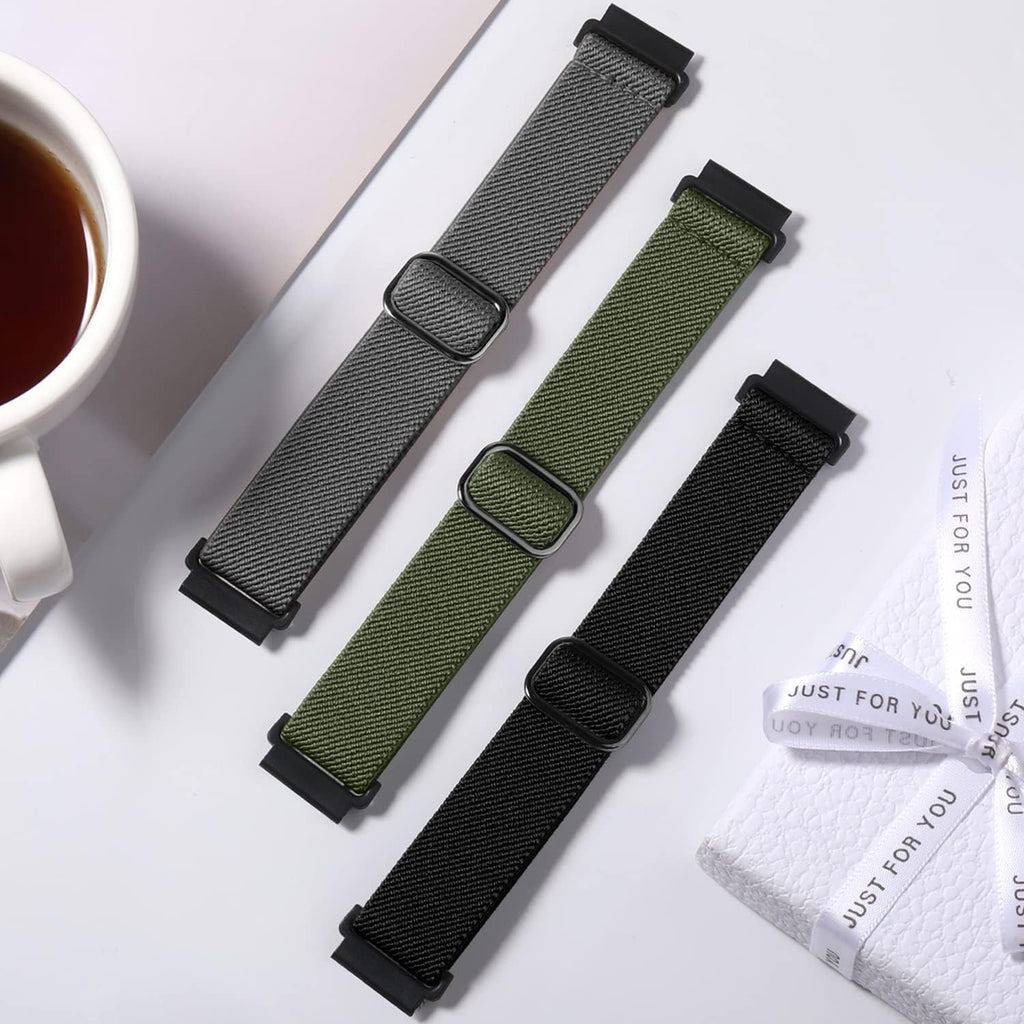 Elastic Bands Compatible with Samsung Galaxy Watch 8 7 6 5 4 40Mm 44Mm/Galaxy Watch 8 Classic 6 4 Classic 43Mm 47Mm 42Mm 46Mm/5 Pro Band 45Mm/Active 2,3 Pack 20Mm Adjustable Nylon Sport Band