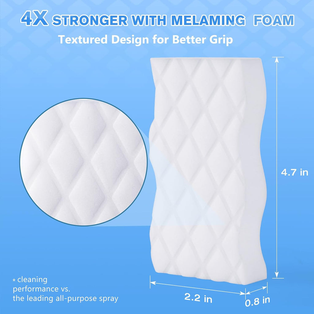 Magic Eraser Sponge, 18 Pack Cleaning Pads for Walls, Oven, Kitchen, and Shoe Cleaner with Melamine Foam, Universal Cleaner