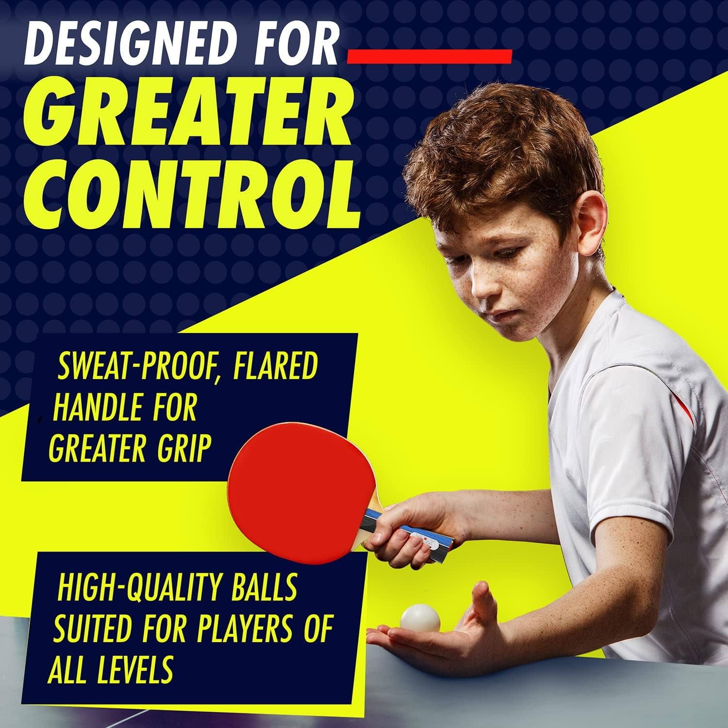 Professional Ping Pong Paddle Sets - 2 Player or 4 Player Table Tennis Paddles, Retractable Net, Pingpong Balls and Carry Bag Storage Case - Table Tennis Equipment & Ping Pong Accessories