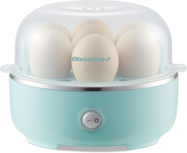 EGC115M Easy Egg Cooker Electric 7-Egg Capacity, Soft, Medium, Hard-Boiled Egg Cooker with Auto Shut-Off, Measuring Cup Included, BPA Free, Retro Mint