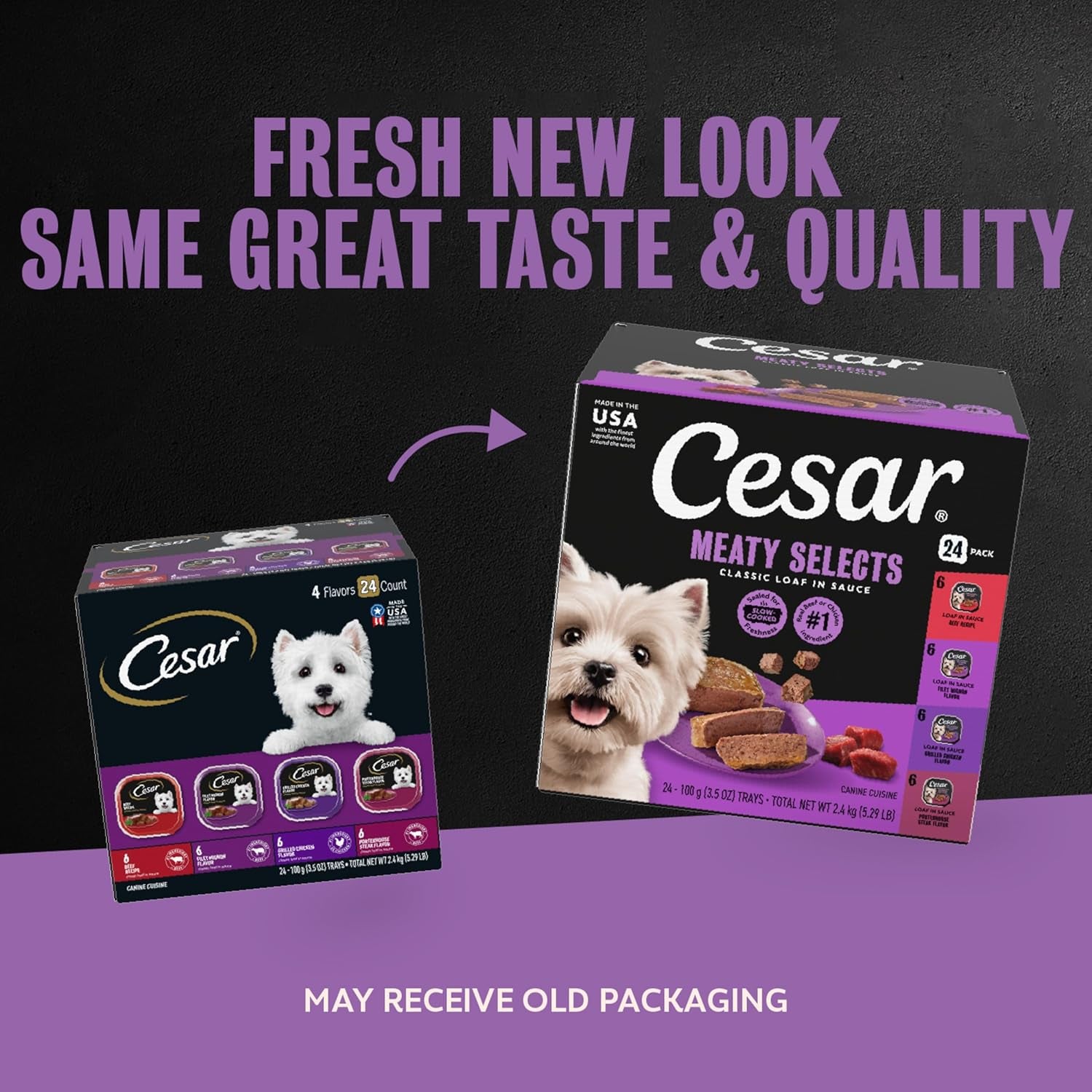 Classic Loaf in Sauce Wet Dog Food, Beef Recipe, Filet Mignon Flavor, Grilled Chicken Flavor, and Porterhouse Steak Flavor, 3.5 Oz. Easy Peel Trays, Variety Pack (24 Count, Pack of 1)