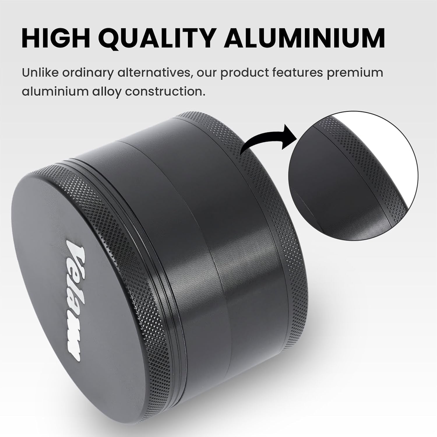 3 Inch Spice Herb Grinder with Storage Bag and Storage Can - Multipurpose Large Manual Grinders for Home Kitchen and Daily Use, Black