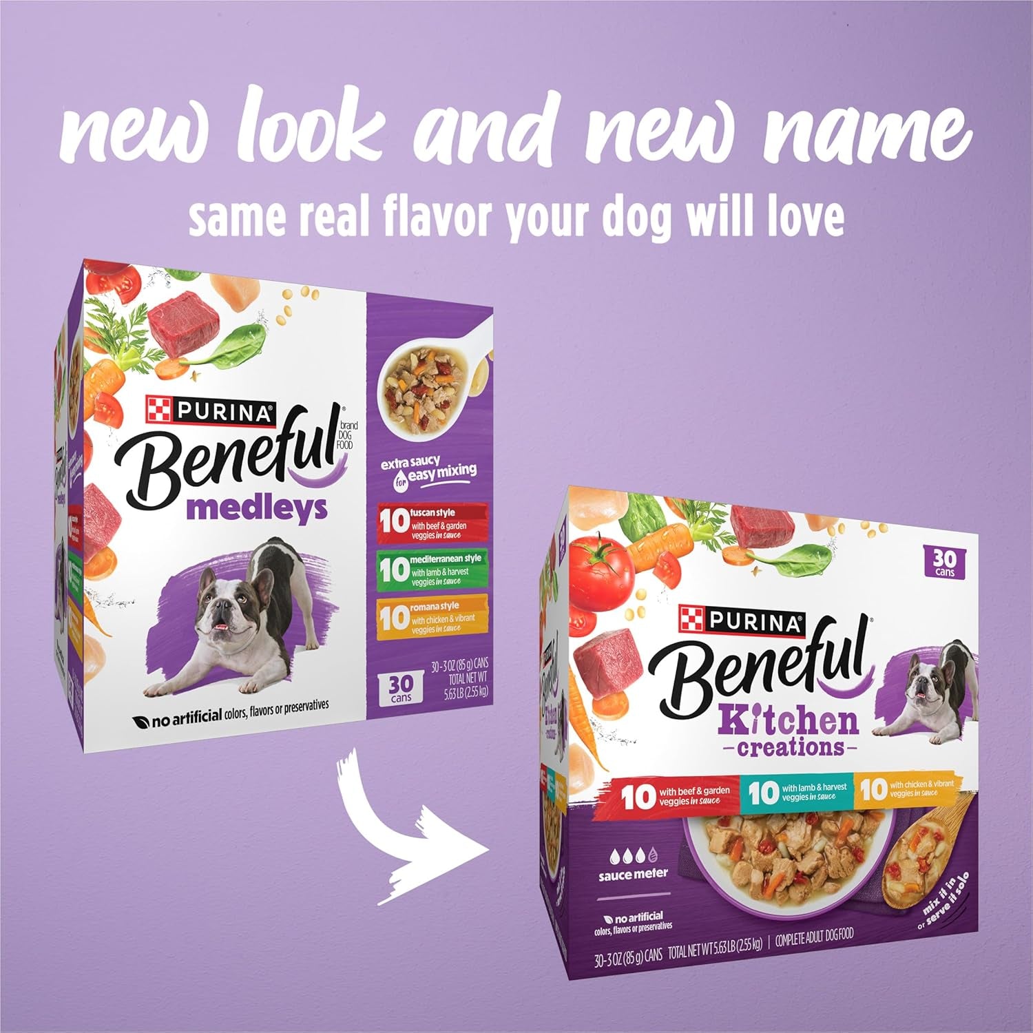 Purina  Kitchen Creations with Beef, Chicken, or Lamb Wet Dog Food Variety Pack - (Pack of 30) 3 Oz. Cans