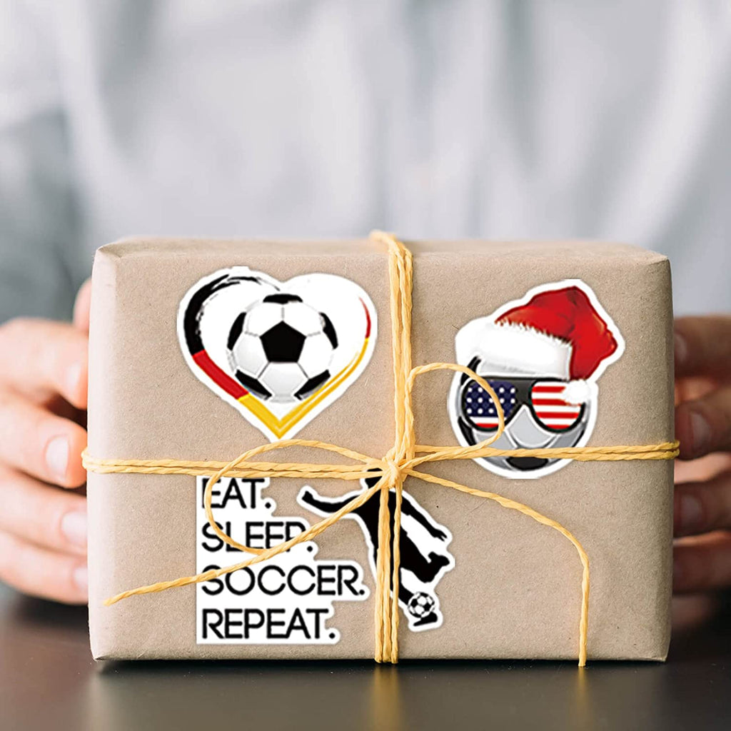 100PCS Soccer Stickers for Boys Girls Kids Teens, Vinyl Waterproof Soccer Stickers for Water Bottles, Laptops, Goodie Bag Stuffers, 2026 Soccer World Cup Party Favors