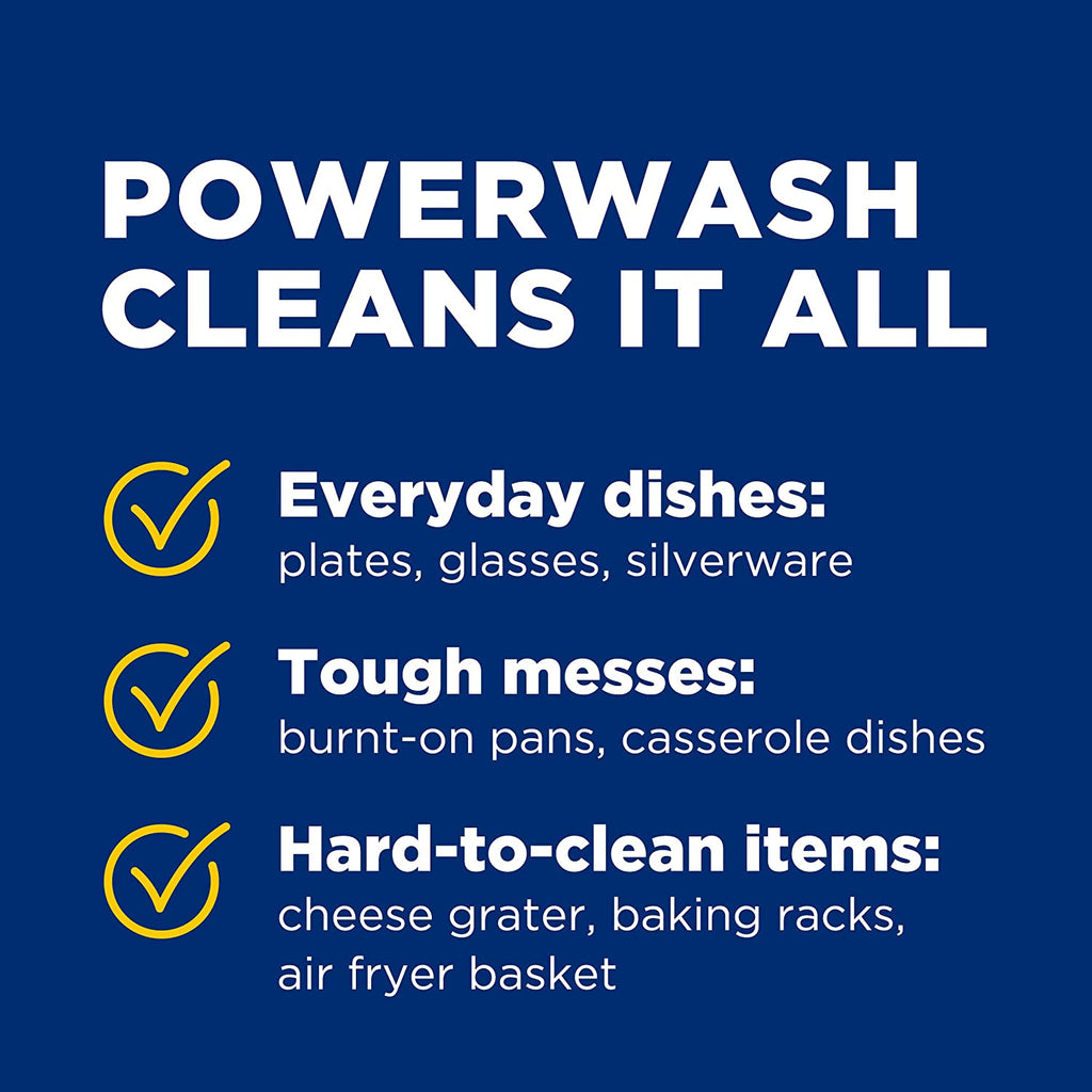 Powerwash Spray, Dish Soap, Dishwashing Liquid, Cleaning Supplies, Lemon, 1 Starter Kit + 3 Refills, 4 Units of 16Oz (64Oz)