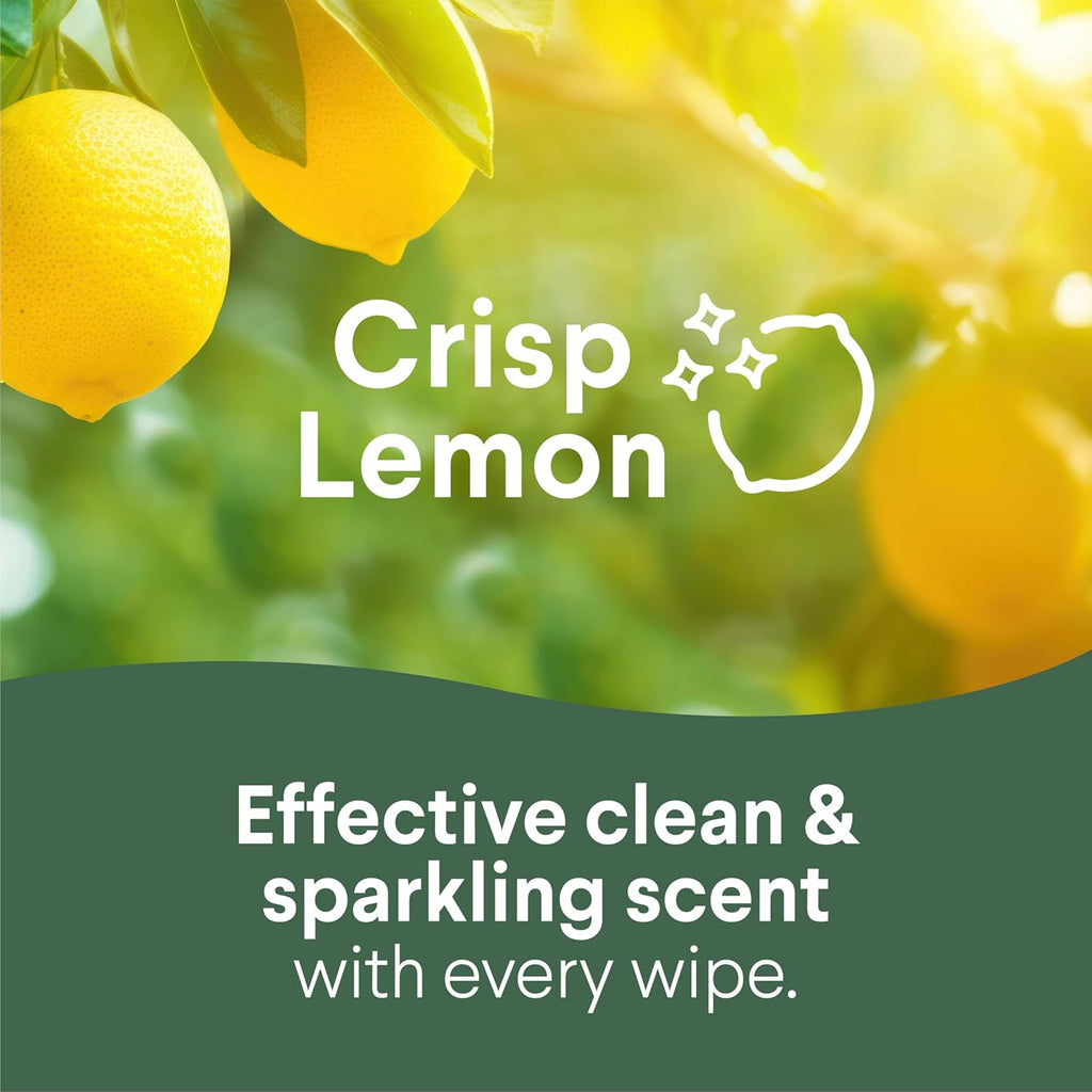 Disinfecting Wipes for Allergy Season, Bleach-Free, Multi-Surface Cleaner, Antibacterial, Fresh Scent & Crisp Lemon, 75 Count Each, Pack of 3