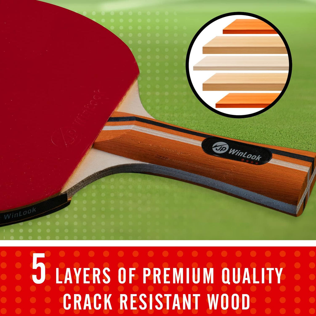 Ping Pong Paddles Sets - Portable Table Tennis Paddle Set with Ping Pong Paddles Professional Case & Ping Pong Balls - Premium Table Tennis Racket Player Set for Indoor & Outdoor Games