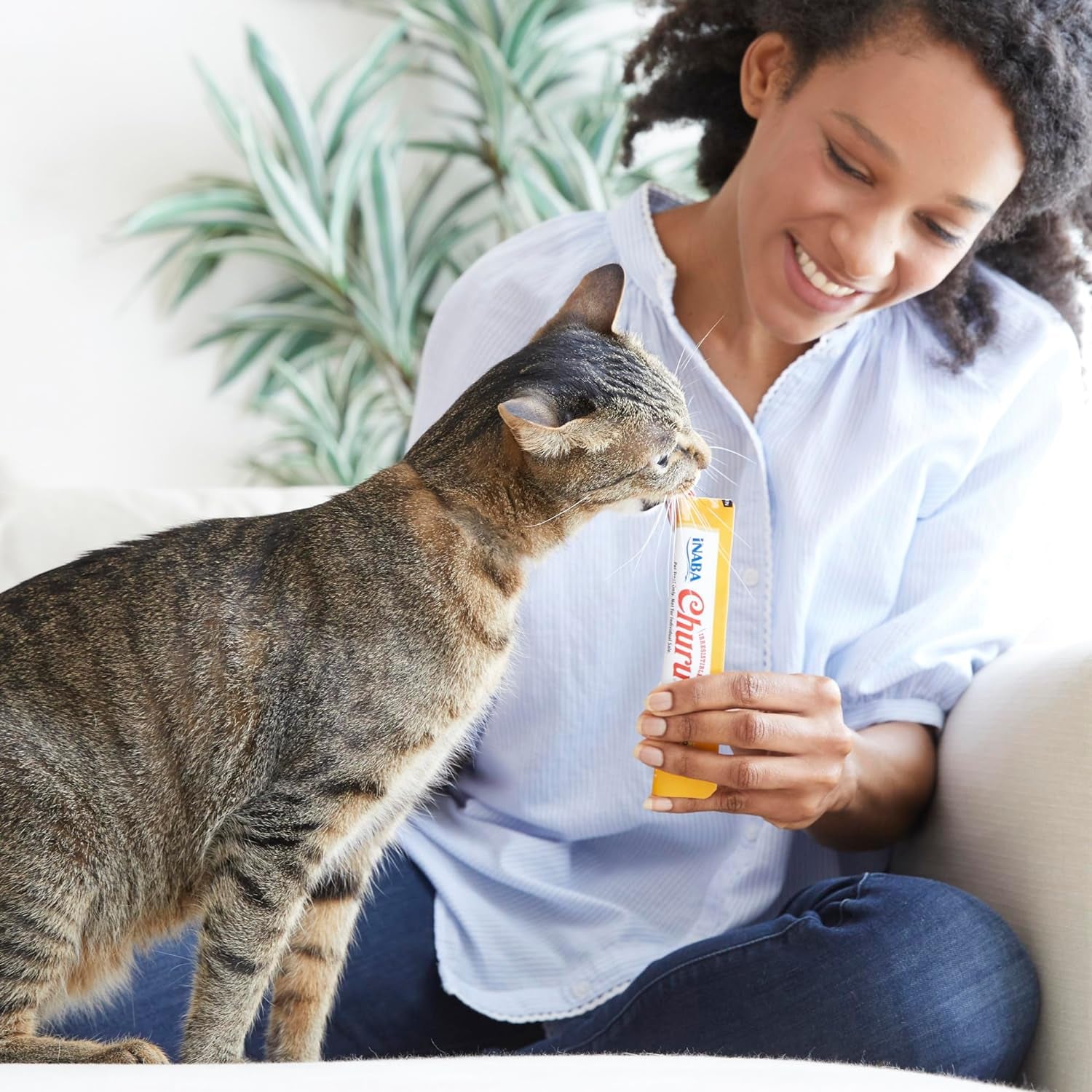 Churu Cat Treats, Lickable, Squeezable Creamy Purée Cat Treat with Green Tea Extract & Taurine, 0.5 Ounces Each Tube, 40 Tubes, Chicken Variety Box