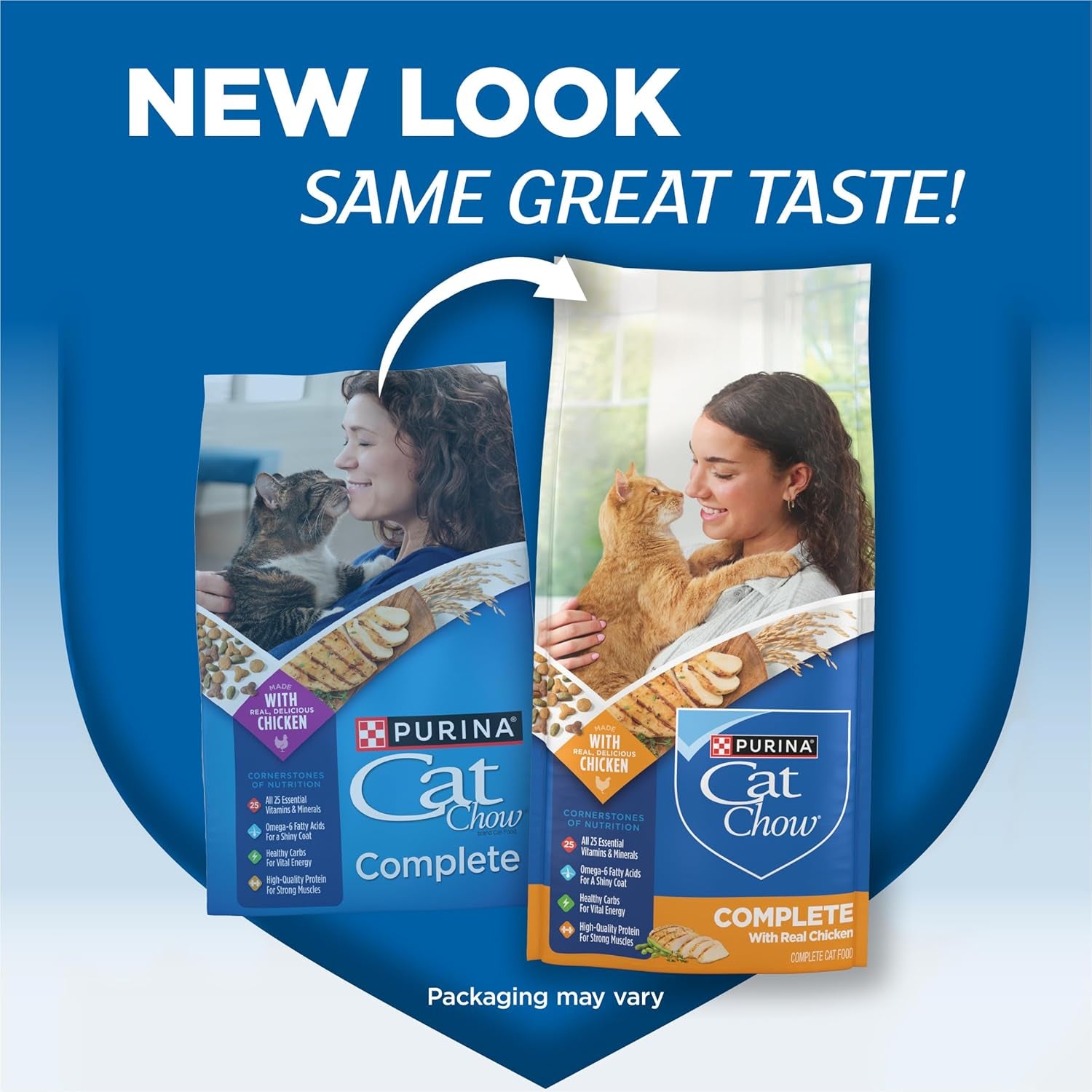Complete High Protein Dry Cat Food with Real Chicken - (Pack of 4) 3.15 Lb. Bags
