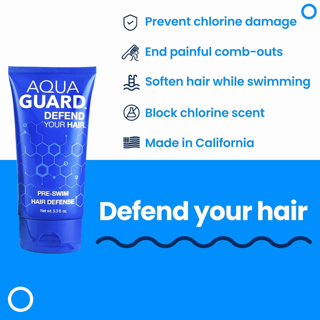 Pre-Swim Hair Defense | Protect Hair before You Swim | Prevents Chlorine Damage + Softens Hair While Swimming | Made in California | Color Safe, Leaves Hair Smelling Great | 5.3 Oz