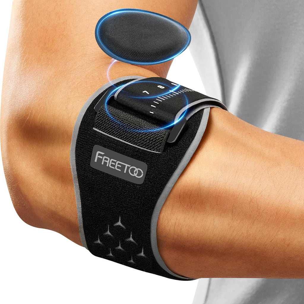 Tennis Elbow Brace for Men Women for Tendonitis, Tennis Elbow Strap with Gel Pad, Golfers Elbow Brace for Men for Tennis & Golfers Elbow,Lateral Medial Epicondylitis. Fits Forearm 7.1''-11''
