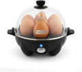 Rapid Egg Cooker - Boiler, Poacher & Steamer - Includes Measuring & Recipe Guide - Dishwasher Safe - BPA Free - Holds 7 Eggs, Black