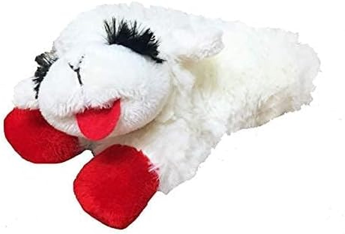 Lamb Chop Dog Plush Toy - Squeaky Toy for Small & Medium Dogs - Extra Soft Plush - Stuffed Animal for Cuddling & Playing (10", Cream, 5 Squeakers)