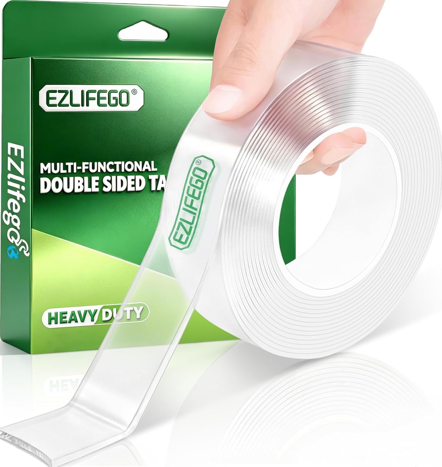 Double Sided Tape Heavy Duty(Extra Large 16.5FT), Nano Adhesive Mounting Tape Wall Decor,Sticky Picture Hanging Adhesive Strips Poster Tape
