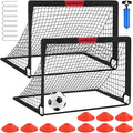 Kids Soccer Goals for Backyard Set - 2 of 4' X 3' Portable Soccer Goal Training Equipment, Pop up Toddler Soccer Net with Soccer Ball, Soccer Set for Kids and Youth Outdoor Games, Sports, Play