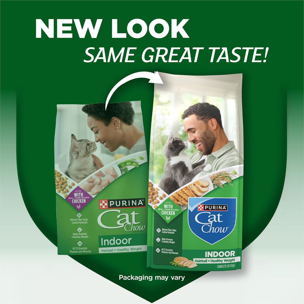 Indoor Healthy Weight and Hairball Dry Cat Food with Chicken - (Pack of 4) 3.15 Lb. Bags