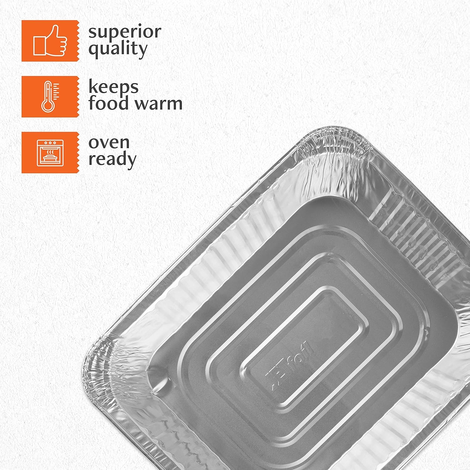 Disposable 9 X 13 Aluminum Foil Pans Half Size Deep Steam Table Bakeware - Cookware Perfect for Baking Cakes, Bread, Meatloaf, Lasagna Pack of 10