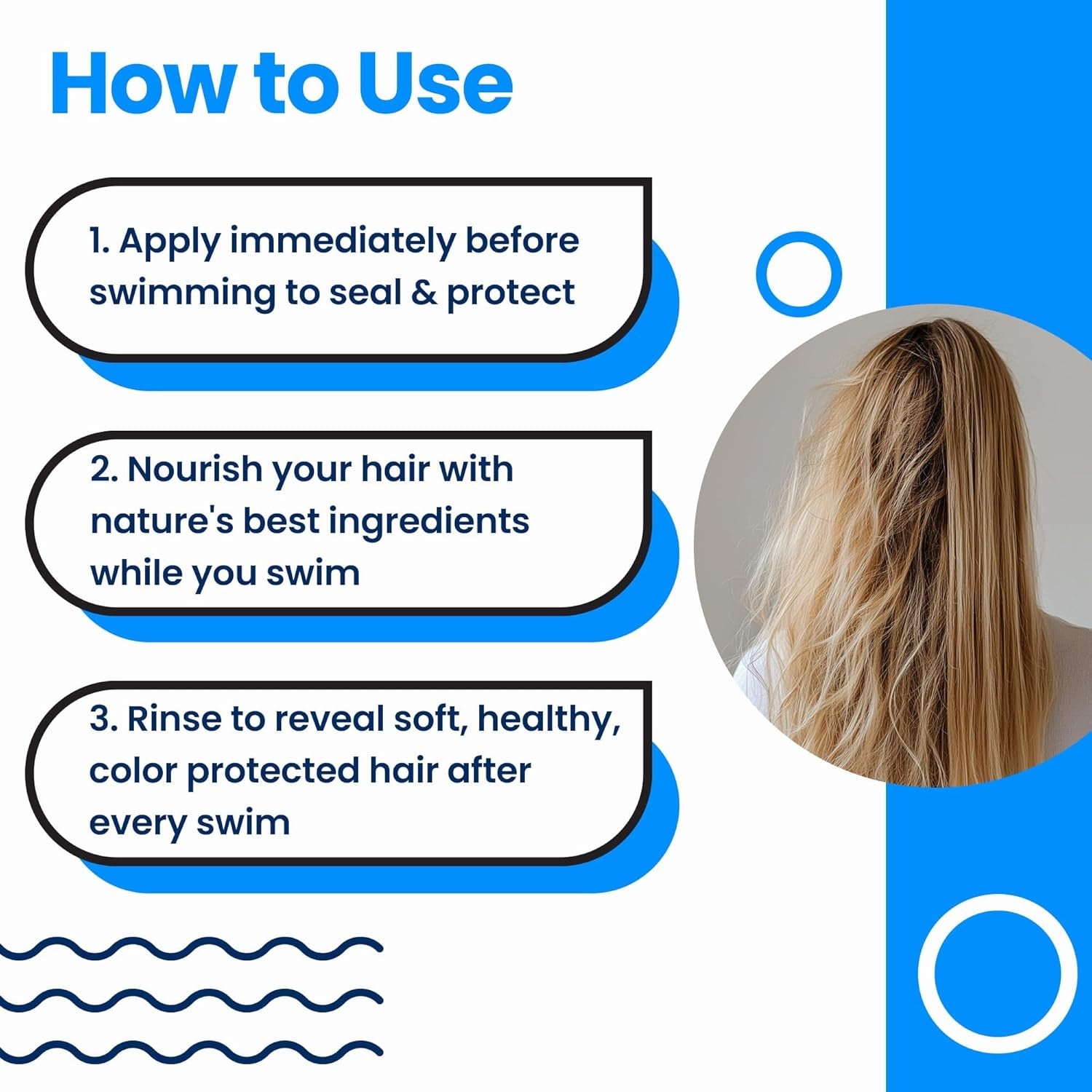 Pre-Swim Hair Defense | Protect Hair before You Swim | Prevents Chlorine Damage + Softens Hair While Swimming | Made in California | Color Safe, Leaves Hair Smelling Great | 5.3 Oz