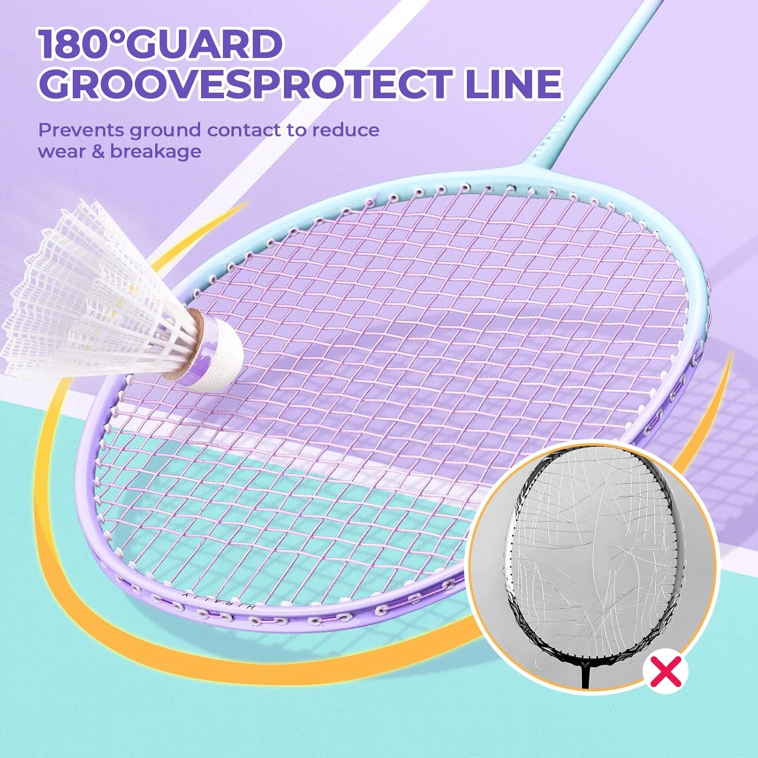 Badminton Rackets Set for Backyards, Badminton Set, Includ 2/4 Rackets, 6/12 Birdies, 1 Carrying Bag, Outdoor Game for Adult Family Beginner