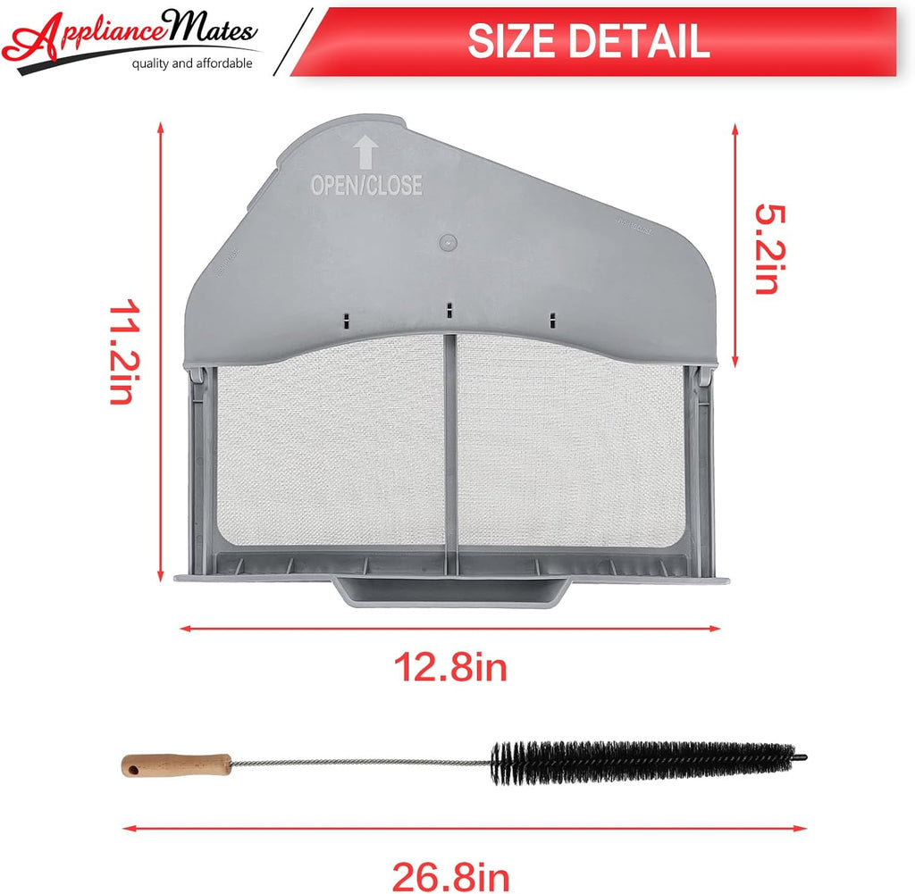 DC97-16742A Dryer Lint Trap Screen Filter Replacement for Samsung Dryer-Replaces AP5306681, DC61-03048A, DC61-02610A, DV45H7000EW/A2, DV40J3000GW/A2, DVE50R5200W/A3 with Flap and Vent Cleaner Brush