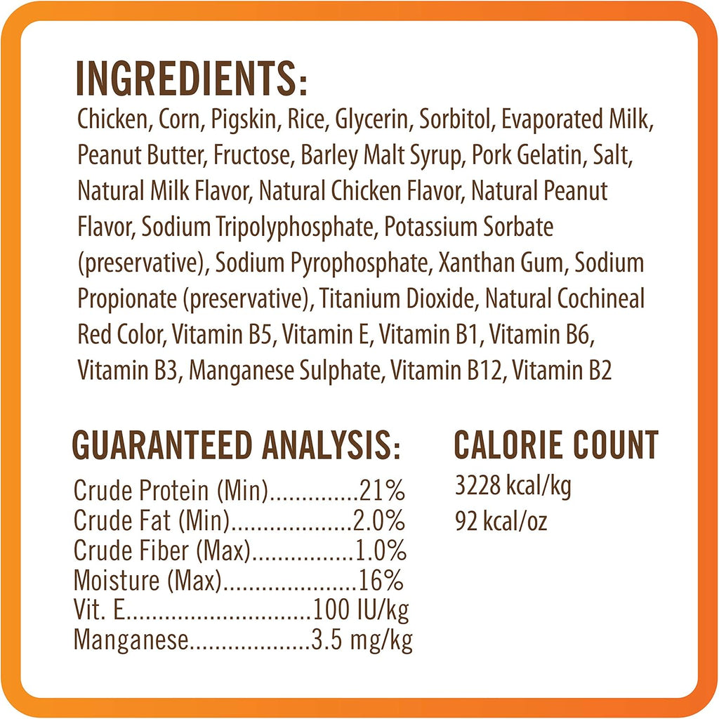 Nutrichomps Dog Chews, 5 Inch Twists, Real Chicken, Peanut Butter and Milk Flavors, 15 Count, Easy to Digest, Rawhide Free Dog Treats, Long Lasting, Vitamin and Mineral Enriched