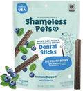 Blueberry & Mint Dental Chews for Dogs, 8 Chews - Natural Dog Teeth Cleaning Treats with Fresh Breath Benefits | Grain-Free Dental Sticks for Small, Medium & Large Dogs
