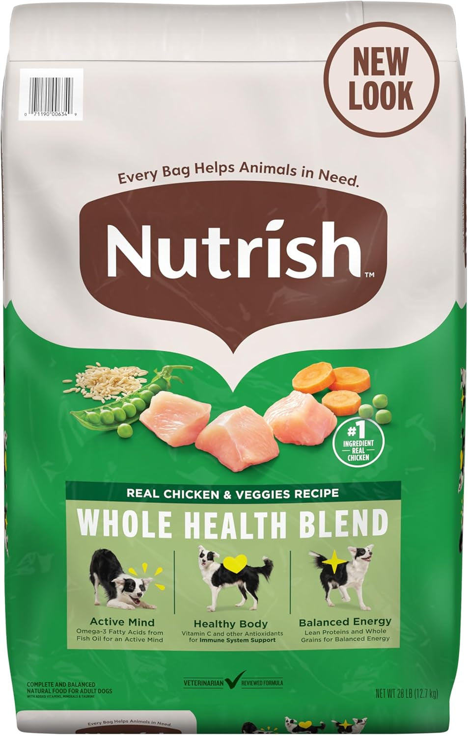 Real Chicken & Veggies Recipe Whole Health Blend Dry Dog Food, 28 Lb. Bag, Packaging May Vary (Rachael Ray)