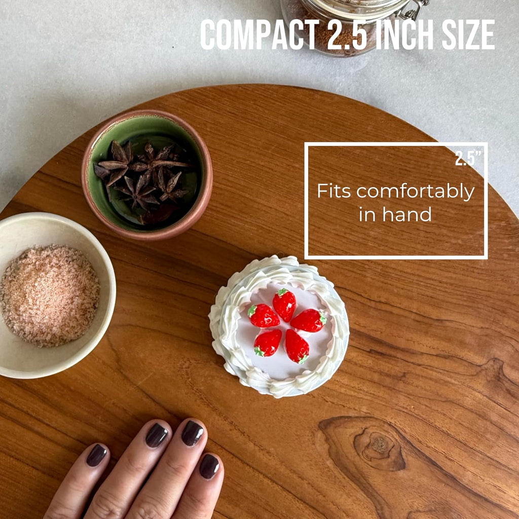 2.5-Inch Cute Spice Grinder – Strawberry Cake Style for Pepper, Seasonings & Herbs – Kitchen Gift