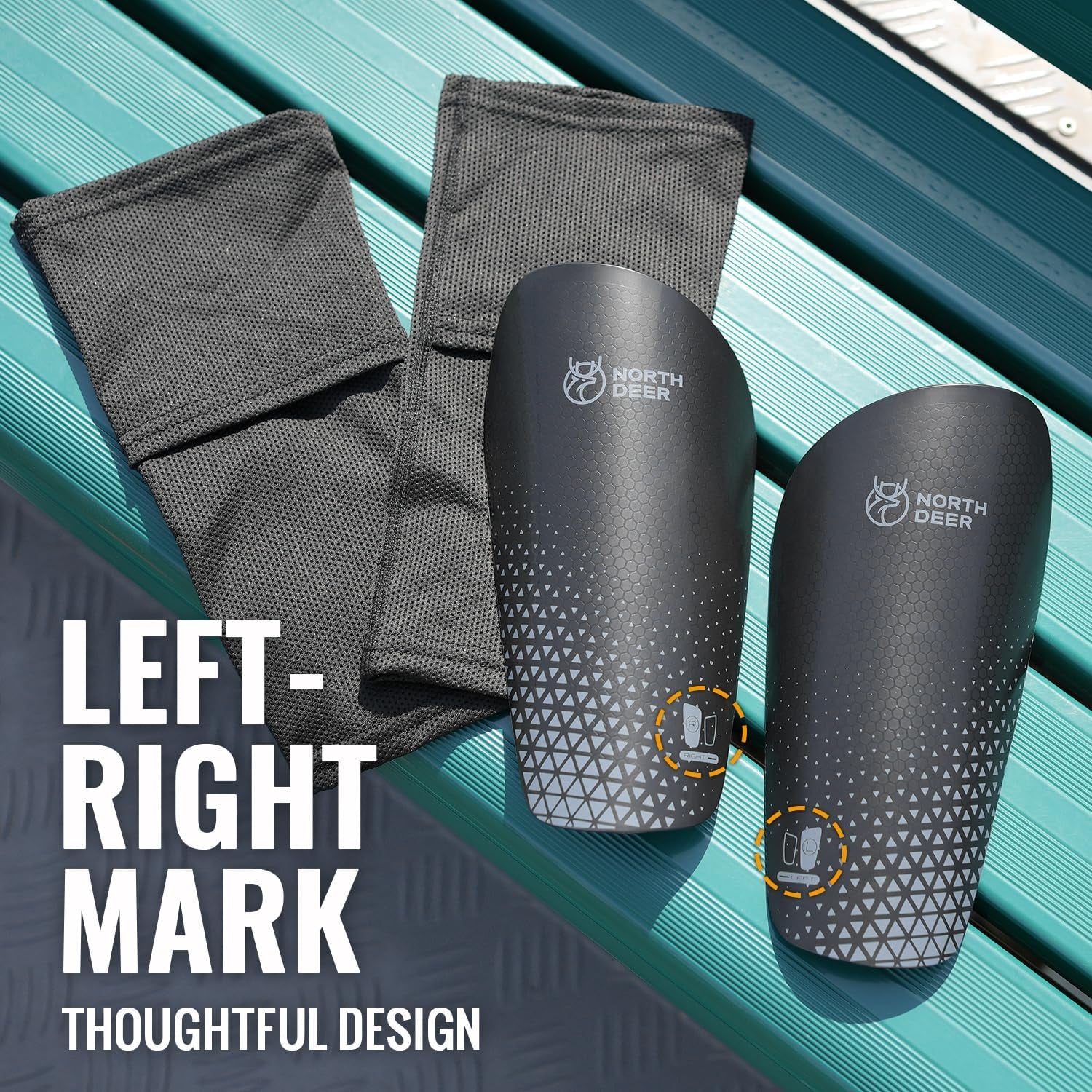 Soccer Shin Guards for Kids Adults. Sleeves with Optimized Insert Pocket - Protective Soccer for Boys Girls Men