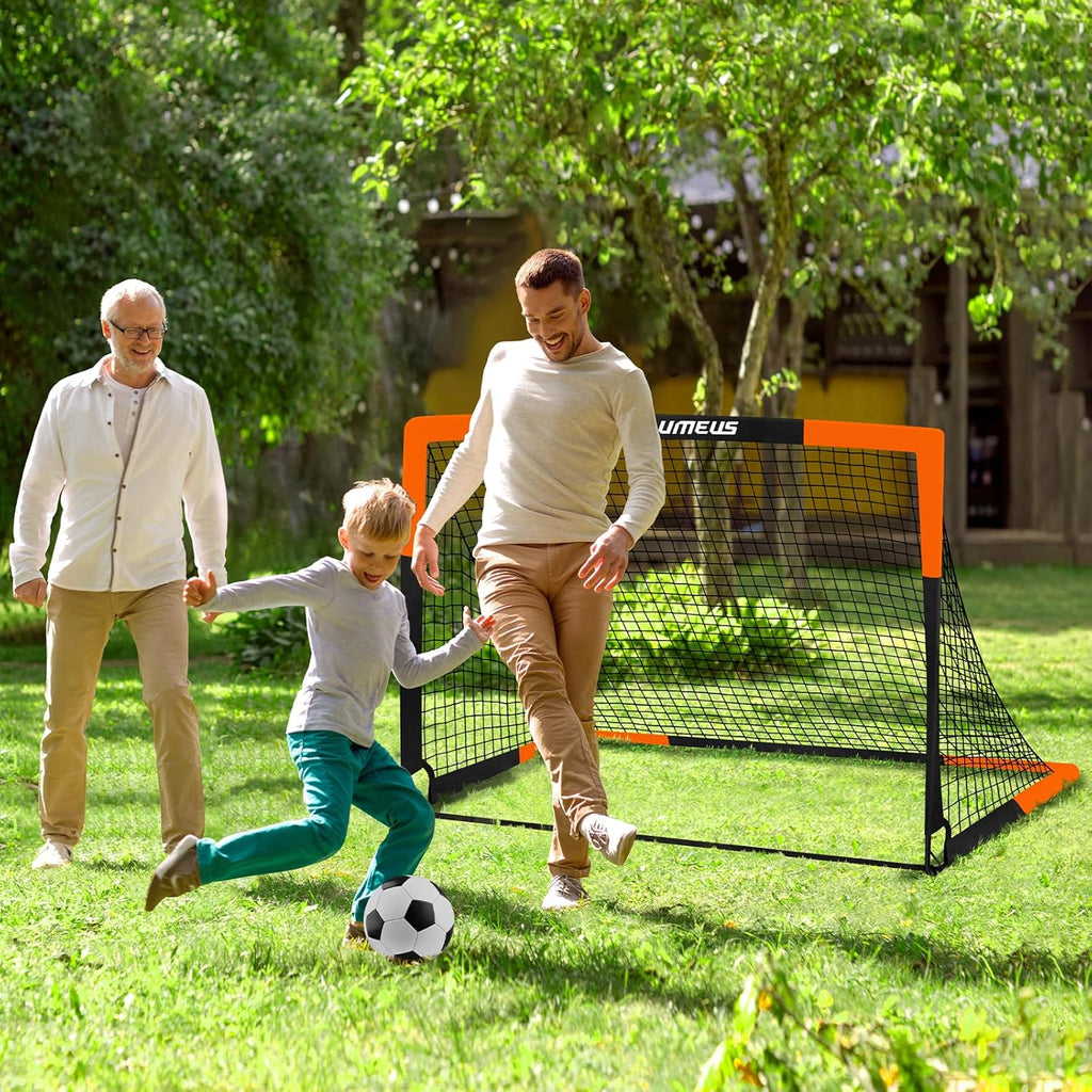 Kids Soccer Goals for Backyard Set of 2, 4 X 3 Ft/6 X 4 Toddler Soccer Goal Training Equipment with Soccer Ball, Cones, Pop up Soccer Net for Kids Age 3-5 4-6 6-8 8-12 10-12 Outdoor Games Sports Gifts